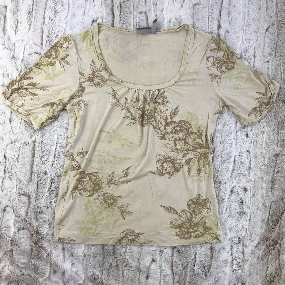 [Apt. 9] Floral Print Top Size L Large Womens Shirt